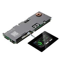 Batterij-BMS met 4,3-inch display, intelligente actieve BMS 8S–16S 200A 24V–48V Li-Ion/LiFePO4/LTO 2A batterij-energiebalancer met Bluetooth, CAN/RS485