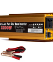 Inverter 12 V til 220 V, ren sinusform, 1600W 2200W 3000W, inverter, EU-opladningsstik med LED-display