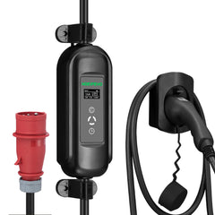 Kit de estação de carregamento de veículos eléctricos Noeifevo Type2, carregador trifásico de veículos eléctricos 16A, caixa de parede EVSE móvel CEE 16A com cabo de 5 metros