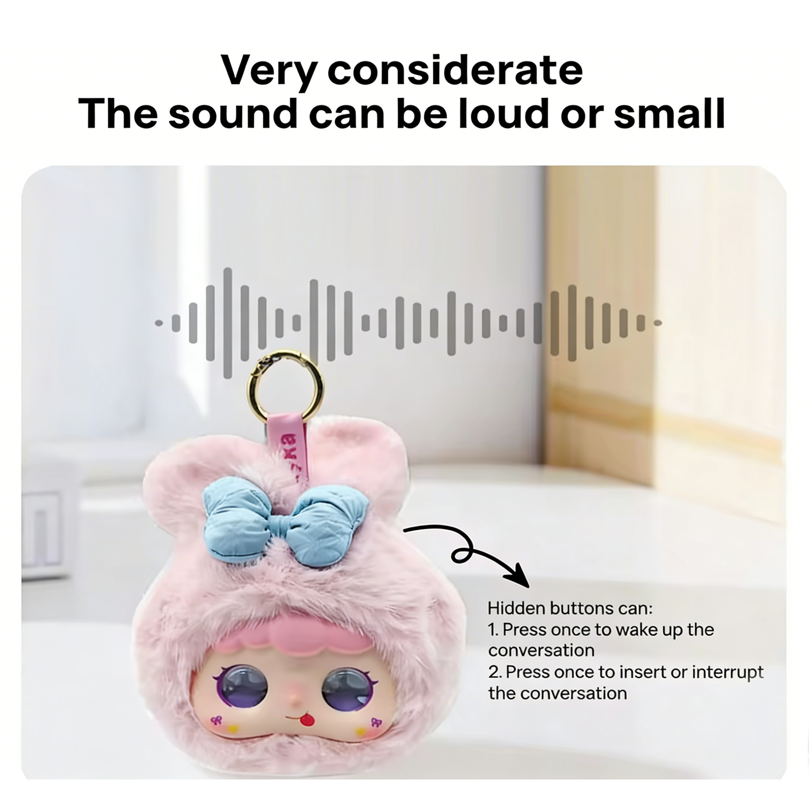 KI-Plüschroboter mit LED-Augen und Sprachsteuerung – mehrsprachiges, interaktives Begleitspielzeug, Lernpuppe für die frühe Kindheit, ideales Geschenk für Kinder & intelligenter Smart-Home-Begleiter