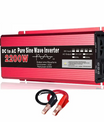 Inverter 12 V til 220 V, 1000 W til 3000 W DC-AC-inverter med EU-stik til biler, lastbiler, camping og husholdningsapparater