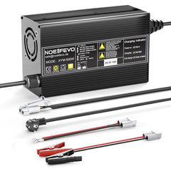 Noeifevo 29,2V 15A LiFePO4 batterilader for 24V 25,6V litiumbatteri, 0V BMS-aktivering, automatisk avstenging med full beskyttelse
​