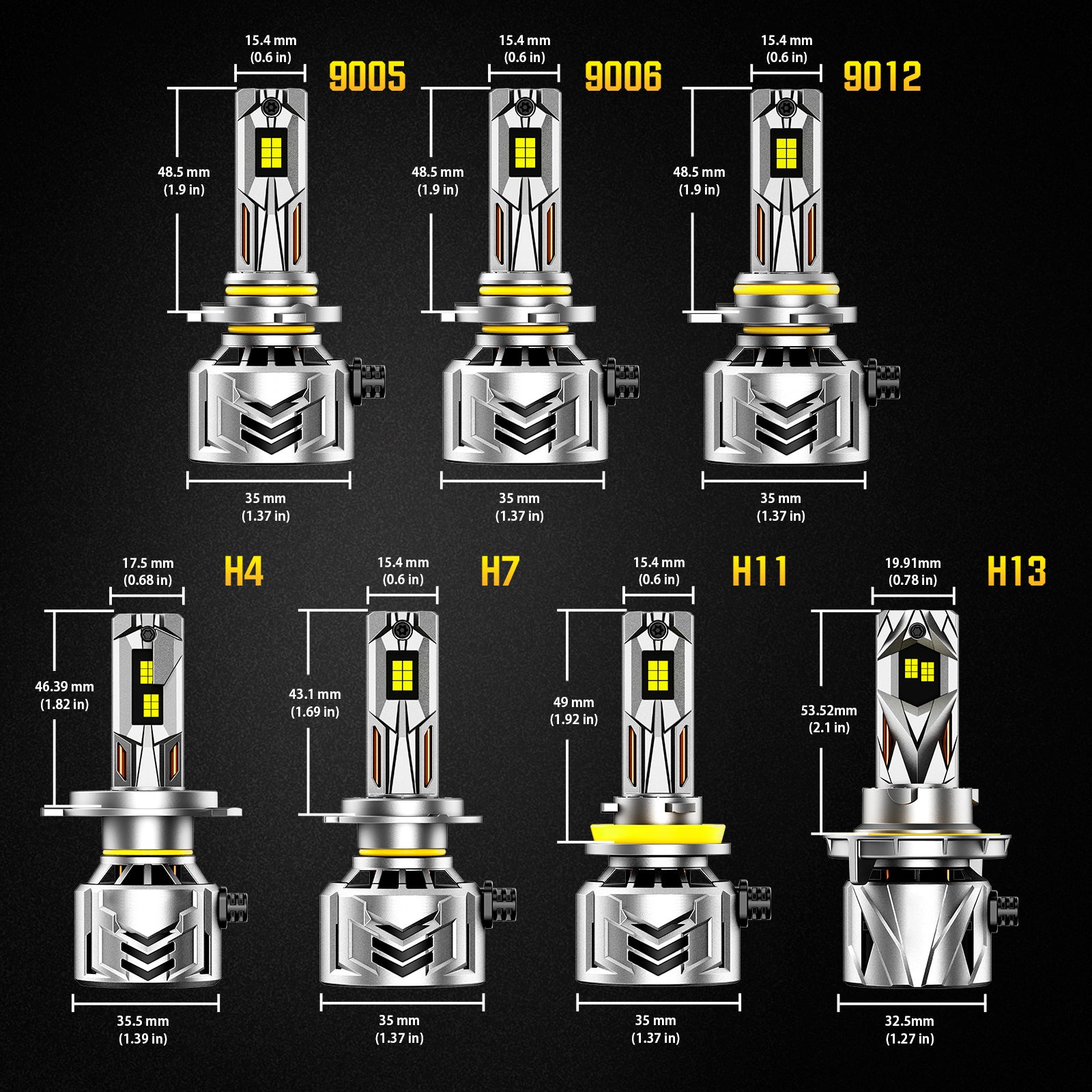 NOEIFEVO 9005 9006 9012 LED-ajovalot, 60.000 Lumenia, 240W, 6500K Valkoinen, IP68 Vesitiivis, 100.000 tunnin kestoaika, Lähivalo ja Kaukovalo