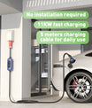 Noeifevo 11KW Mobil EV Wallbox, batteriladdare för alla fordon av typ 2, 5M/10M/15M, CEE16A