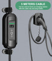 Noeifevo Type2 EV Charging Station Kit, 16A 3-faset oplader til elbiler, CEE 16A mobil EVSE Wallbox med 5 meter kabel