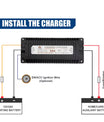 NOEIFEVO Wasserdichtes DC 10-36V bis 14.6V 29.2V 43.8V LiFePO4 Lithium-Batterieladegerät für Wohnmobile, Boote, Autos und Dual-Batterie-Energiespeichersysteme