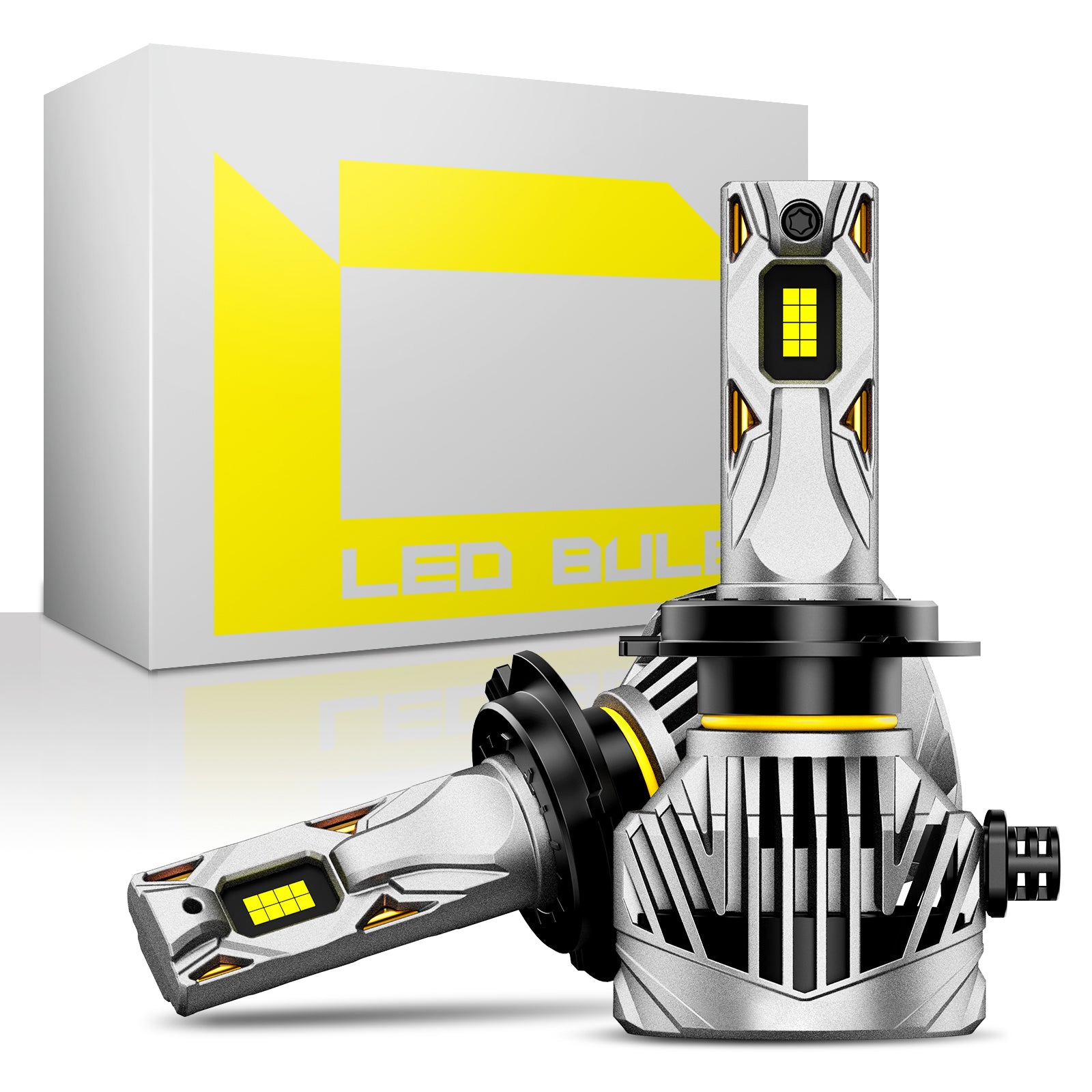 NOEIFEVO H7 Auto Koplamp, 30.000 Lumen, 130W, 6500K Wit, IP68 Waterdicht, 100.000 Uren Levensduur, Dim- en Grootlicht