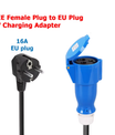 Adaptador de carga EV, de tomada industrial CEE 32A azul para tomada Schuko doméstica, para carregadores EV de 7kW 32A