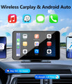 CarPlay senza fili per veicoli, stereo portatile per auto con touchscreen HD da 7