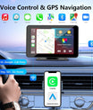 CarPlay senza fili per veicoli, stereo portatile per auto con touchscreen HD da 7