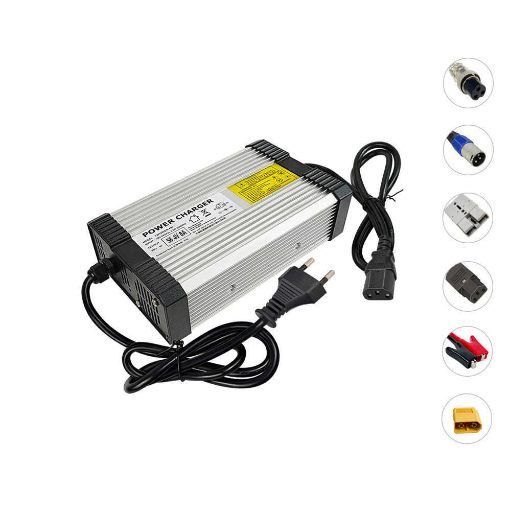 NOEIFEVO 58,4 V 8A Lifepo4 batería de Cargador para batería Lifepo4 16S 48V (51,2 V)