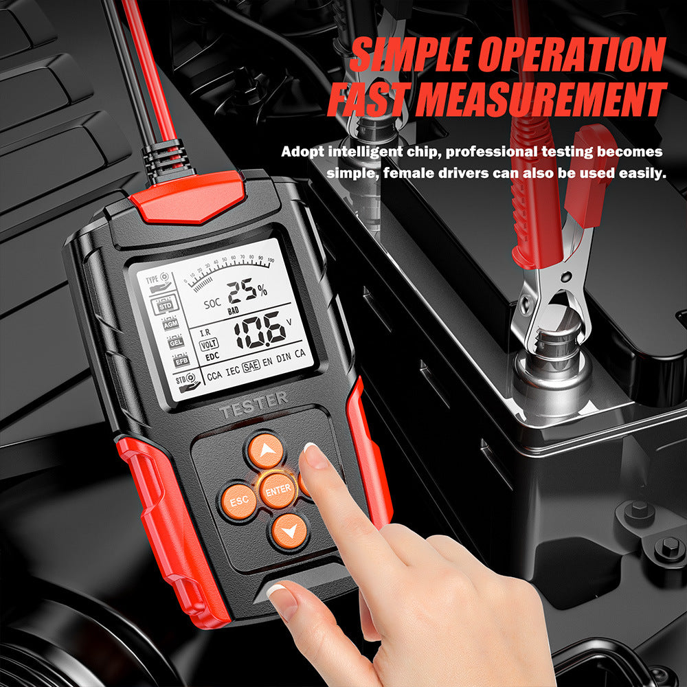 NOEIFEVO 12V 24V Bilbatteritesteren & Generatorprøveren – Digital belastningstest for personbiler, lastbiler, ATV & både – CCA bilbatterianalysator & ladekurbelsystemtester