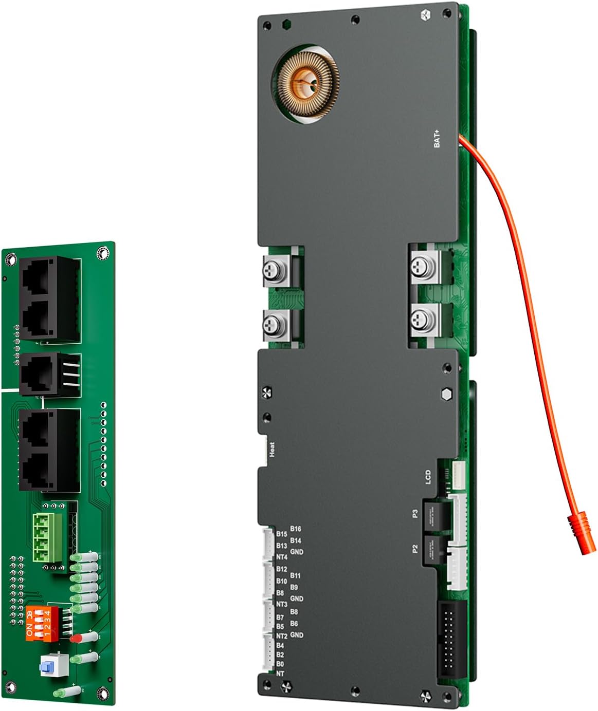 BMS 8S–16S 24V–48V 200A Domácí bateriový systém s aktivním vyvažováním 2A, vestavěným Bluetooth a komunikací RS485/CAN pro solární systémy