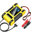 Ładowarka do akumulatorów samochodowych, 12V 12A / 24V 6A akumulator kwasowo-ołowiowy AGM LiFePO4, ładowarka pojazdowa, 7-stopniowa inteligentna ładowarka z wyświetlaczem LED do samochodów, ciężarówek, motocykli, kosiarek do trawy