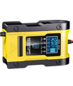 12V 6A / 24V 3A Auto- og motorcykelbatterioplader, intelligent multifunktions reparationsoplader med temperaturregistrering til blysyre-, AGM-, gel-, dybcyklus-, lithium- og LiFePO4-batterier.