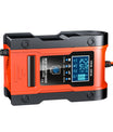 12V 6A / 24V 3A Auto- og motorcykelbatterioplader, intelligent multifunktions reparationsoplader med temperaturregistrering til blysyre-, AGM-, gel-, dybcyklus-, lithium- og LiFePO4-batterier.