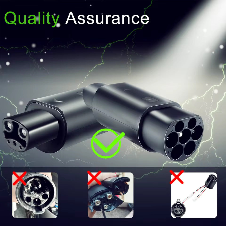 Adattatore NOEIFEVO Tipo 2 per Tesla, AC 7,2 kW 32A 220V, compatibile con Tesla Model S/X/3, per caricabatterie AC Tipo 2 per veicoli elettrici per caricare veicoli Tesla
