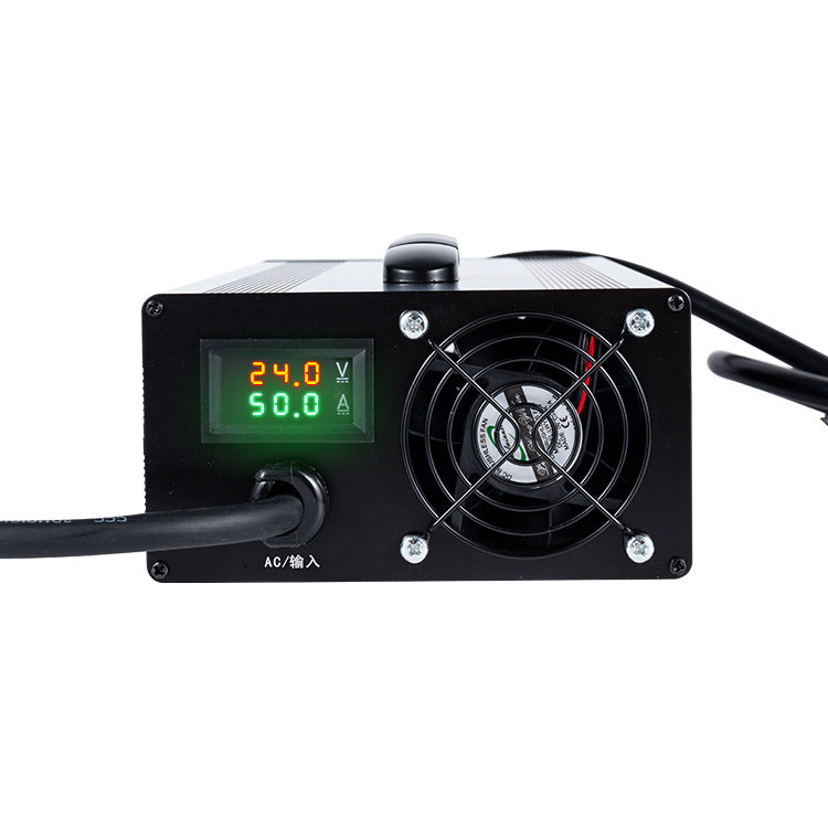 NOEIFEVO 29,2 V 5–50 A  Einstellbares Lithium-LiFePO4-Batterieladegerät für 24 V, 25,6 V, 8S LiFePO4-Batterien, LCD-Display, Ladegerät für Wohnmobile, Trolling-Motoren, Boote und Wohnwagen