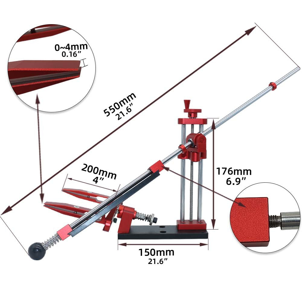 NOEIFEVO 360° Sistema de volteo giratorio para cuchillos con ángulo fijo - Juego profesional de afilado de cuchillos con piedras de afilar - Herramienta para sostener materiales de afilado