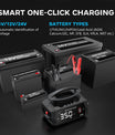 NOEIFEVO 6V 10A / 12V 35A / 24V 18A Universell bilbatterilader for litium-, LiFePO4-, blysyre-, AGM- og våtbatterier, 9-trinns smart vedlikeholdslader med 3 strøminnstillinger