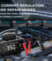 NOEIFEVO 6V 10A / 12V 35A / 24V 18A Universell bilbatterilader for litium-, LiFePO4-, blysyre-, AGM- og våtbatterier, 9-trinns smart vedlikeholdslader med 3 strøminnstillinger
