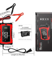 NOEIFEVO 10A Ładowarka do akumulatorów samochodowych, 12 V/24 V, inteligentna, w pełni automatyczna, z trybem regeneracji do samochodów, ciężarówek, motocykli, kosiarek, łodzi i akumulatorów okrętowych