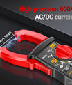 Stroomtang-multimeter, 4000 counts TRMS met automatische bereikselectie, meet AC/DC-stroom, spanning, weerstand, capaciteit, continuïteit en heeft contactloze spanningsdetectie