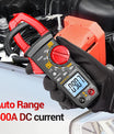 Stroomtang-multimeter, 4000 counts TRMS met automatische bereikselectie, meet AC/DC-stroom, spanning, weerstand, capaciteit, continuïteit en heeft contactloze spanningsdetectie