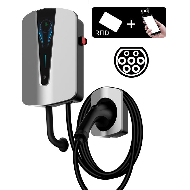 Noeifevo Q8 7KW 11KW 22KW EV Wallbox Stazione di ricarica tipo 2 5M EV Power Fast Charging Cable con RFID Wifi