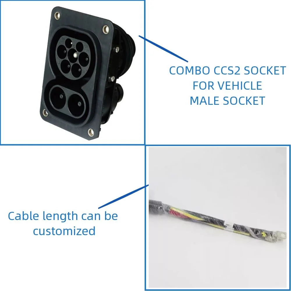 CCS2 Combo EV-stik til EVSE elbil, 80A/125A/150A/200A CCS2-stik