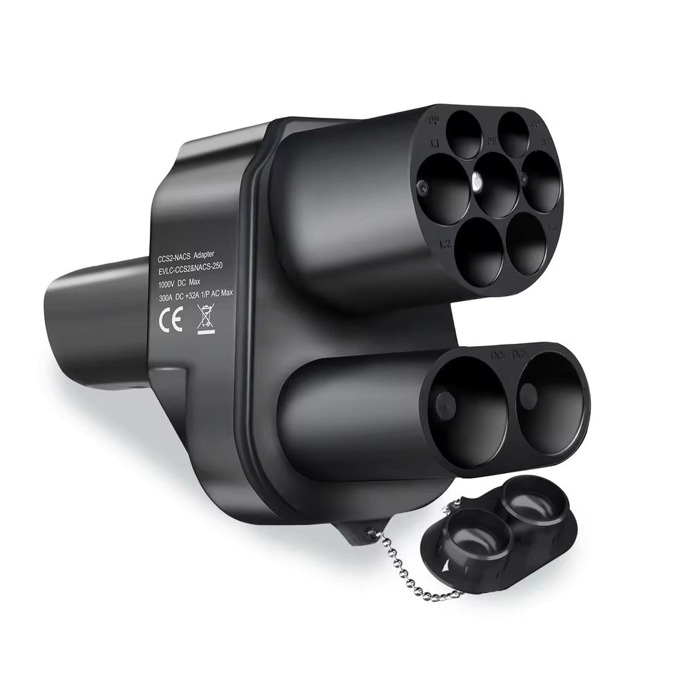 תאם מטען EV NOEIFEVO CCS2 ו-Type 2 ל-Tesla NACS, AC 32A DC 400A, תואם ל-Tesla Model 3/X/Y, מיוצר בארה"ב, מתאם משולב CCS2, תומך במטעני CCS2 ו-Type 2