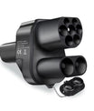 תאם מטען EV NOEIFEVO CCS2 ו-Type 2 ל-Tesla NACS, AC 32A DC 400A, תואם ל-Tesla Model 3/X/Y, מיוצר בארה