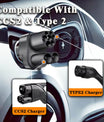 תאם מטען EV NOEIFEVO CCS2 ו-Type 2 ל-Tesla NACS, AC 32A DC 400A, תואם ל-Tesla Model 3/X/Y, מיוצר בארה