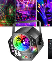 4-in-1-discobal – feestlicht met 64 patronen, op muziek reagerende discolamp met afstandsbediening, RGB-uv-stroboscoop voor thuis, bar, club, buiten en verjaardagsfeesten