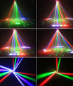 80W RGBW LED Moving Head Partylicht, 4-in-1 Mini Sechsarmiger Beam Strobe Effekt, DJ Bar Bühnenbeleuchtung mit Fernbedienung, DMX 512 Unterstützung