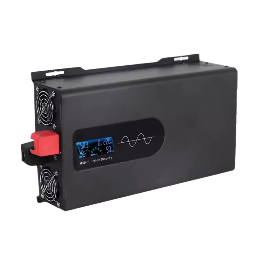 Omvormer 12V 24V 48V 60V 72V 96V naar 230V, spanningsconverter 5000W tot 12000W, pure sinusgolf omvormer met LCD spanningsweergave