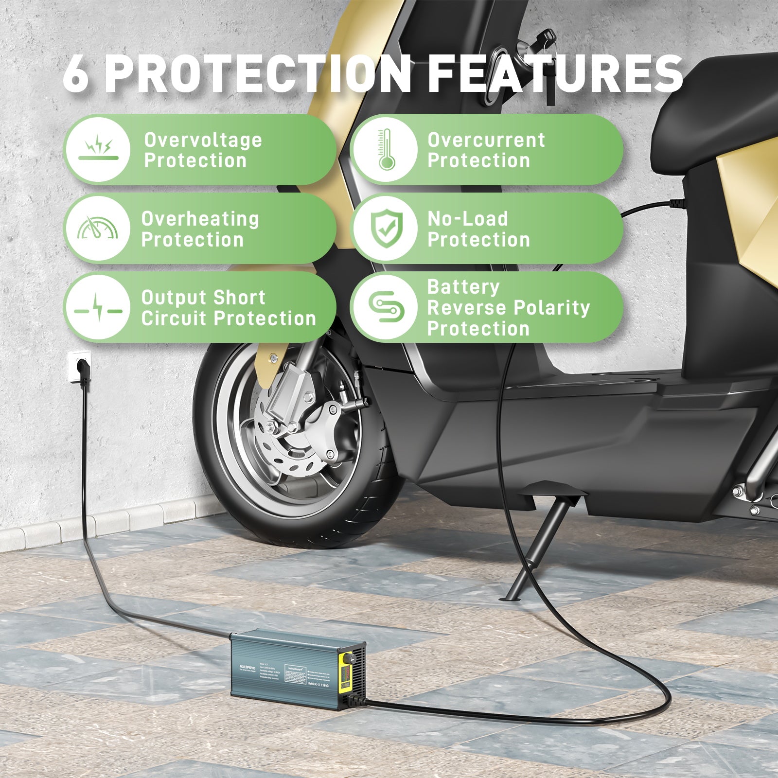 NOEIFEVO 15A Strøm 42V-88.2V Spænding Justerbar Li-ion LiFePO4 Lithium Oplader Til 36V 48V 60V 72V 84V Batteri