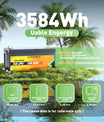 NOEIFEVO D4870 51.2V 70AH litiumjärnfosfatbatteri LiFePO4-batteri med 80A BMS