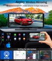 NOEIFEVO C200 10,26 palcový CarPlay displej, prenosné autorádio kompatibilné s Apple CarPlay a Android Auto, IPS dotykový displej, 4K kamera do auta, 1080P cúvacia kamera, Siri, GPS navigácia, Bluetooth, MirrorLink, FM