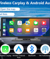 NOEIFEVO C200 Pantalla CarPlay de 10,26 pulgadas, Radio portátil compatible con Apple CarPlay y Android Auto, Pantalla táctil IPS, Cámara Dash 4K, Cámara de reversa 1080P, Siri, Navegación GPS, Bluetooth, MirrorLink, FM