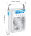 Mobilna klimatyzacja, mini klimatyzator 700 ml, przenośna klimatyzacja 4 w 1 z USB, z timerem 2/4/6 godzin, 3 prędkości i 2 tryby mgły, 7 kolorów, mini chłodnica powietrza do domu, biura