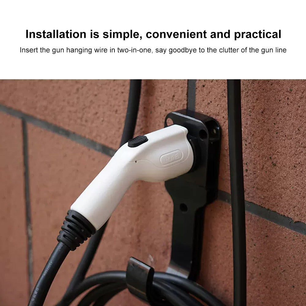 EV Charger Cable Holder, laddningshuvuduttag för elfordonsplugg