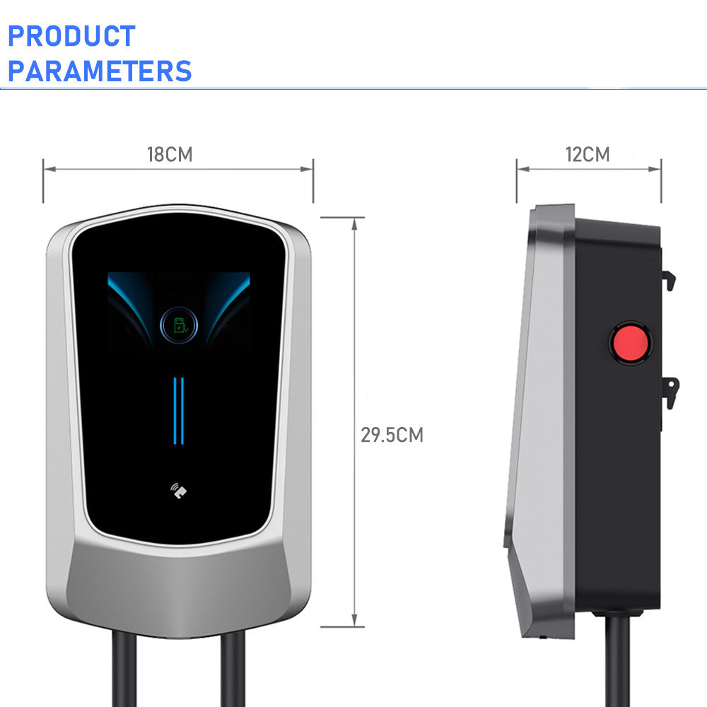 Estação de carregamento de veículos eléctricos Noeifevo Q6 Wallbox 11kW 16A Tipo 2 5M DC6mA Proteção RCD